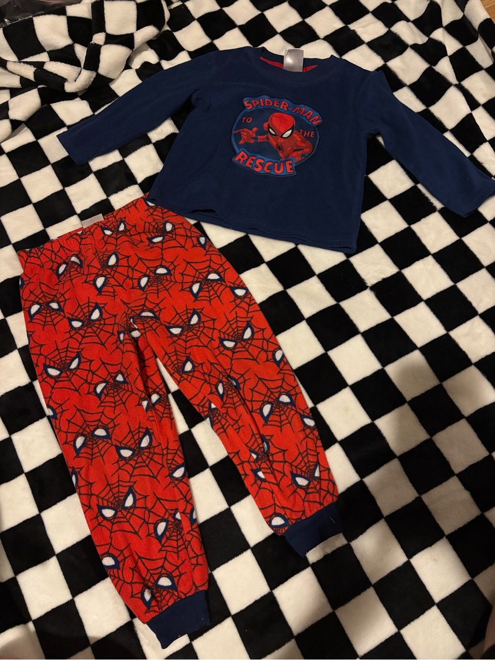 3T spiderman thick winter pjs